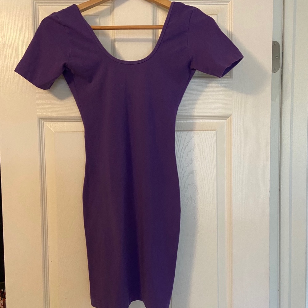 American Apparel Purple Bodycon Short Sleeve dress